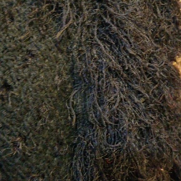 VEST BLACK Shag Fringe Vest - Picture 4 of 4